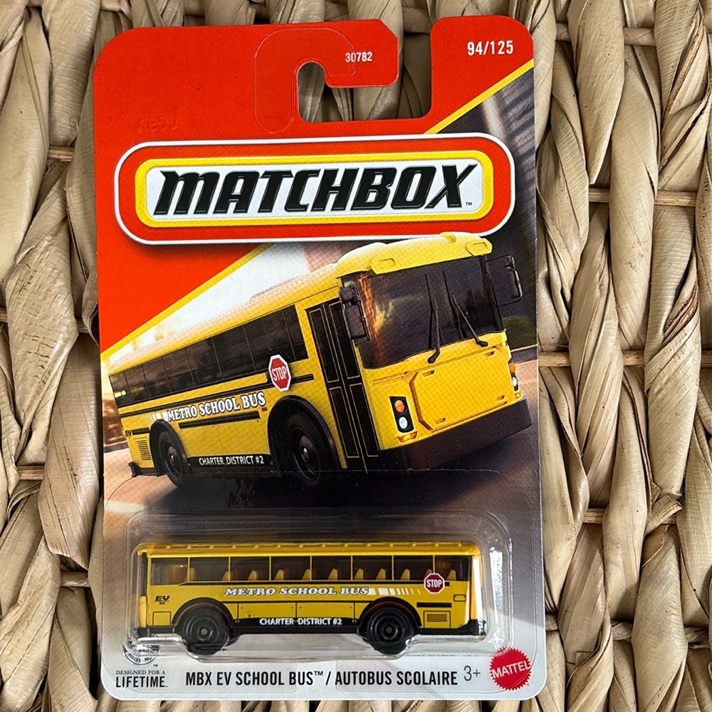 MBX EV School Bus Metro Yellow Electric Vehicle SchoolBus Matchbox New
